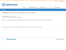 Tablet Screenshot of mijn.lekkerleven.nl